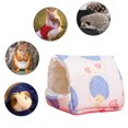 thumbnail image 3 of CBFFDC Autumn Winter Warm Pet Bed Winter Thick Soft Plush Cartoon Print Hamster Cozy Cold Resistant Heat Retention Sleeping Bed Rabbit Squirrel Small Animals, 3 of 7