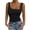 Black, variant on Women's Tank Tops Tummy Control Shapewear Tank Tops U Neck Slim Fit Body Shaper Cami Bra Sleeveless Seamless Compression Stretchy Bras Oversized Workout Camisole Top Black XS