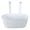 White, variant on Dserhfy Over Fence Planter Iron Hanging Flower Pot Railing Planter with Detachable Hooks for Home Garden Fence Deck Railing Terrace