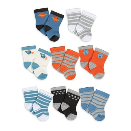 

Gerber Baby Boy Jersey Crew Wiggle-Proof Socks 8-Pack (0-3 Months - 6/9 Months)