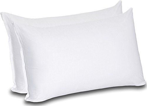 White King Zippered Pillow Covers Lot of 10 19.5" x 36" Hotel Cotton Blend NEW 