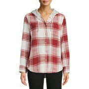 Time And Tru Women's Hooded Flannel