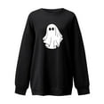 thumbnail image 4 of YVNAURA Womens Ghost Face Halloween Sweatshirt Oversized Long Sleeve Pullover Tops Crew Neck Graphic Horror Print Loose Fit Fall Outfits for Women Trick or Treat Tee, Black,M, 4 of 4