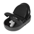 thumbnail image 2 of Unique Bargains 1 Pc Flip Up 2 Compartment Pill Case Durable for Travel Gray Black, 2 of 6
