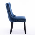 thumbnail image 6 of Modern Velvet Upholstered Dining Chairs Set of 2 with High Back and Wooden Legs, Comfy Kitchen Chairs with Nailhead Trim, Accent Side Chairs for Living Room, Kitchen, Dining Room, Blue, 6 of 9