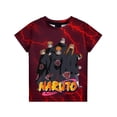 thumbnail image 1 of Naruto T-shirt Uchiha Sasuke Cartoon Anime Tees Tops Teen Clothes Kids Boys Girls Round Neck T-shirt 3D Harajuku TshirtAdults XS(35-40kg) Gao Jinjia LED, 1 of 2