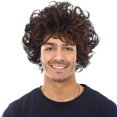 thumbnail image 5 of Peluca rizada corta masculina Halloween Cosplay Peluca Peluca Peluca Peluca Fluffy Wig, 5 of 5