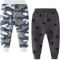 thumbnail image 2 of Ougyinr Little Boys Jogger Pants Sweatpants Kids Toddler Boys' Casual  Pants Drawstring Elastic Solid Cotton Casual Sweatpants for 2-7Y, 2 of 8