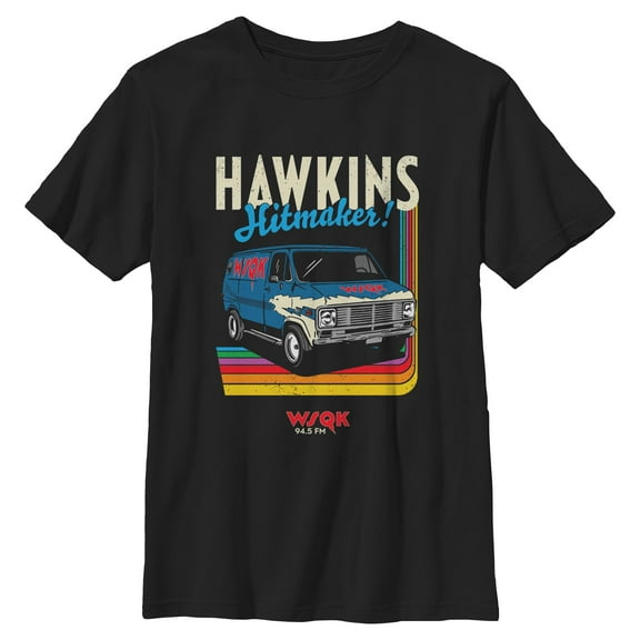 Netflix Boys' Stranger Things Colorful Vintage Hawkins Hitmaker T Shirt