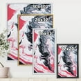 thumbnail image 5 of Abstract Marble Composition In Gray and Pink I 12 in x 20 in Framed Painting Canvas Art Print, by Designart, 5 of 5