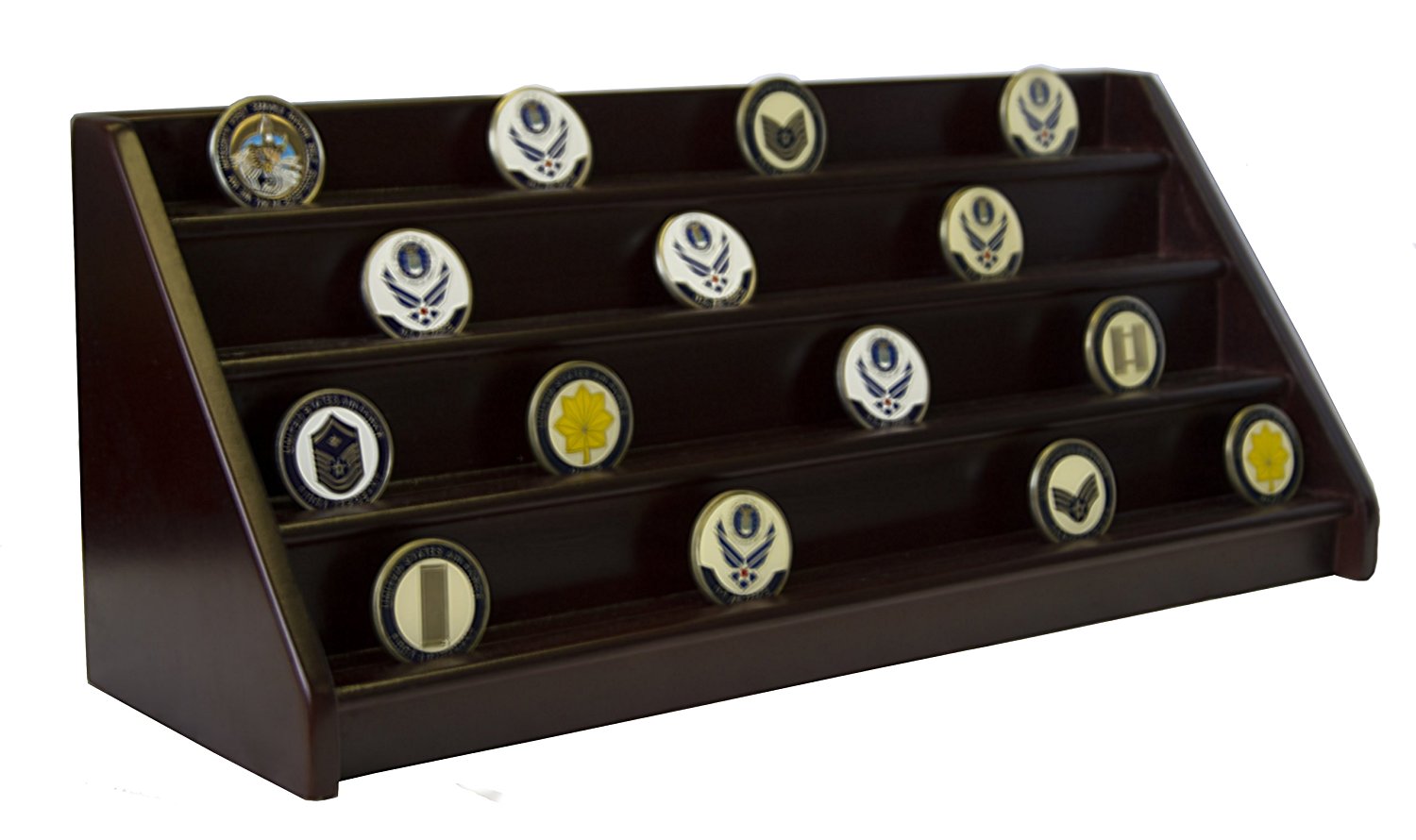 Original Items Collectibles Challenge Coins 3 Rows Shelf Challenge Coin