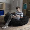 thumbnail image 3 of Jaxx 4 ft Cocoon Kids Bean Bag, Black, 3 of 5
