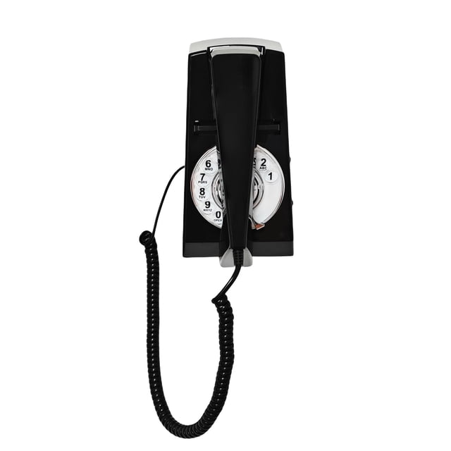 Teléfono de pared con cable Artisam, vintage, disco rotatorio, rellamada