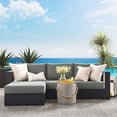 thumbnail image 3 of Modway Tahoe Outdoor Patio Powder-Coated Aluminum 2-Piece Left-Facing Chaise Sectional Sofa Set in Gray Charcoal, 3 of 7