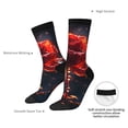 thumbnail image 2 of Yiaed Artistic Dewdrop Rose Print Great elasticity Crew Socks Sports socks for Men and Women, 2 of 5