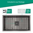 thumbnail image 3 of Strictly Sinks 32 Inch Undermount Single Bowl Kitchen Sink – Sink with Bottom Grid & Drain – Black, 3 of 7
