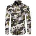 thumbnail image 5 of Camisa de primavera y otoño más nueva para hombre, camiseta de manga larga con estampado 3D de camuflaje, camisa informal con cuello vuelto y botones, camiseta para hombre y mujer, 5 of 5