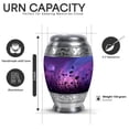 thumbnail image 3 of Yatskia Purple Daisy Urns for Human Ashes Adult Man, Small Urns for Human Ashes Keepsake, Large Burial Urns for Adult Ash, (Monar 10 Inch and 3 Inch), 3 of 8