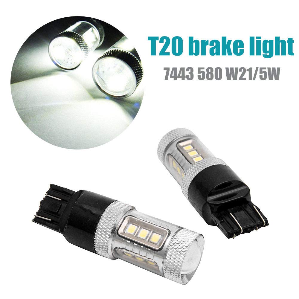 T20 Car Brake Lights 580 W21/5w Dual Filament 7443 White Super Bright LED  Stop Reverse Parking Light,Taillights,Hid Bulbs(Pack of 2) | Walmart Canada