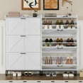 thumbnail image 6 of FANRAL Shoe Storage Cabinet for Entryway,3 Flip Drawer Shoe Rack Organizer,Wooden Narrow Shoes Cabinet,White, 6 of 8