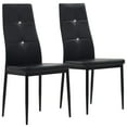 thumbnail image 3 of vidaXL Dining Chairs Kitchen Chair for Home Dining Room Black Faux Leather, 3 of 58