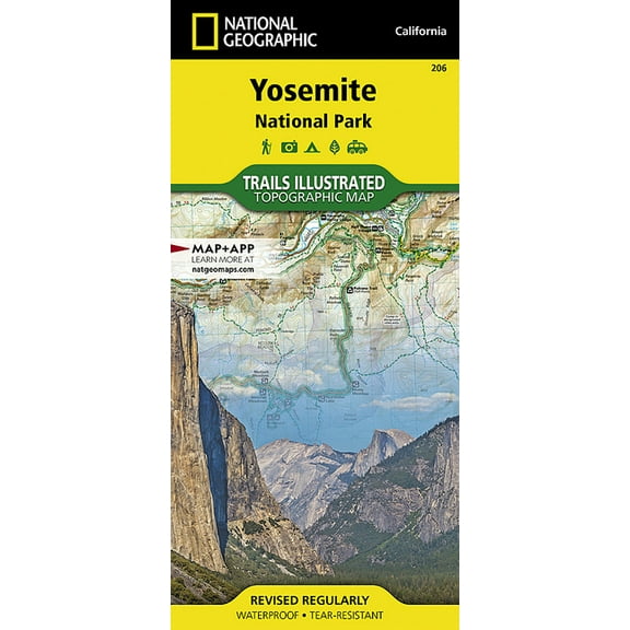 National Geographic Trails Illustrated M Yosemite National Park Map, Book 206, (Paperback)