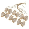 thumbnail image 6 of Zaqw Decorative Bow,6pcs Burlap Bow Country Style Burlap Lace Bow DIY Christmas Party Wedding Home Gift Wrapping Decorations,Ribbon Bow, 6 of 8