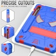 thumbnail image 4 of Decase for Samsung Galaxy Tab S9 11" / S9 FE 10.9 Inch,Heavy Duty Shockproof Kid Friendly New Case with Stand & Crossbody Strap,for Samsung Galaxy Tab S9 / S9 FE 2023,Blue+Red, 4 of 5