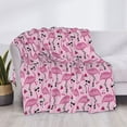 thumbnail image 3 of Naloa Cute Watermelon Flamingo Flannel Blankets - Thick and Warm Blanket for Winter, Soft Fuzzy Plush King Blanket for All Seasons40"x30", 3 of 6
