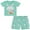 Blue, variant on FEDPOP Toddler Girls Easter Bunny Pajamas Summer Clothes Short Set 4T
