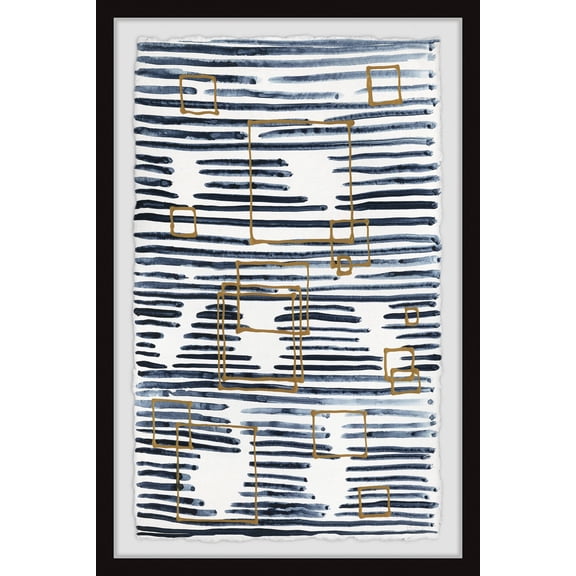 Parvez Taj Hidden Gold Squares Framed Wall Art