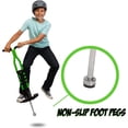 thumbnail image 6 of New Bounce Pogo Stick for Kids Ages 9+ Pro Sport Edition Kids Pogo Stick, Black & Green, 6 of 7