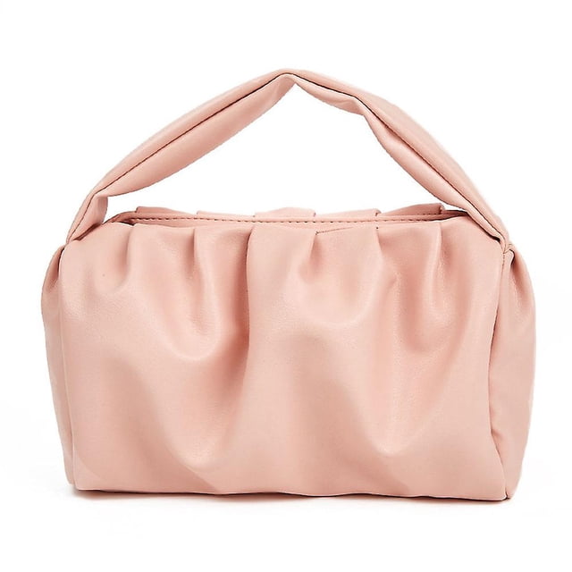 black Bolso de mano de mujer de Color sólido con textura de Pu, bolso de cosméticos en línea de tendencia Joker para celebridades