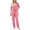 Pink, variant on REDESS Womens Pajama Sets, Lace Trim Cami Top, Belted Robe & Long Pants Loungewear 3 Piece Velvet Pajama Sets for Women