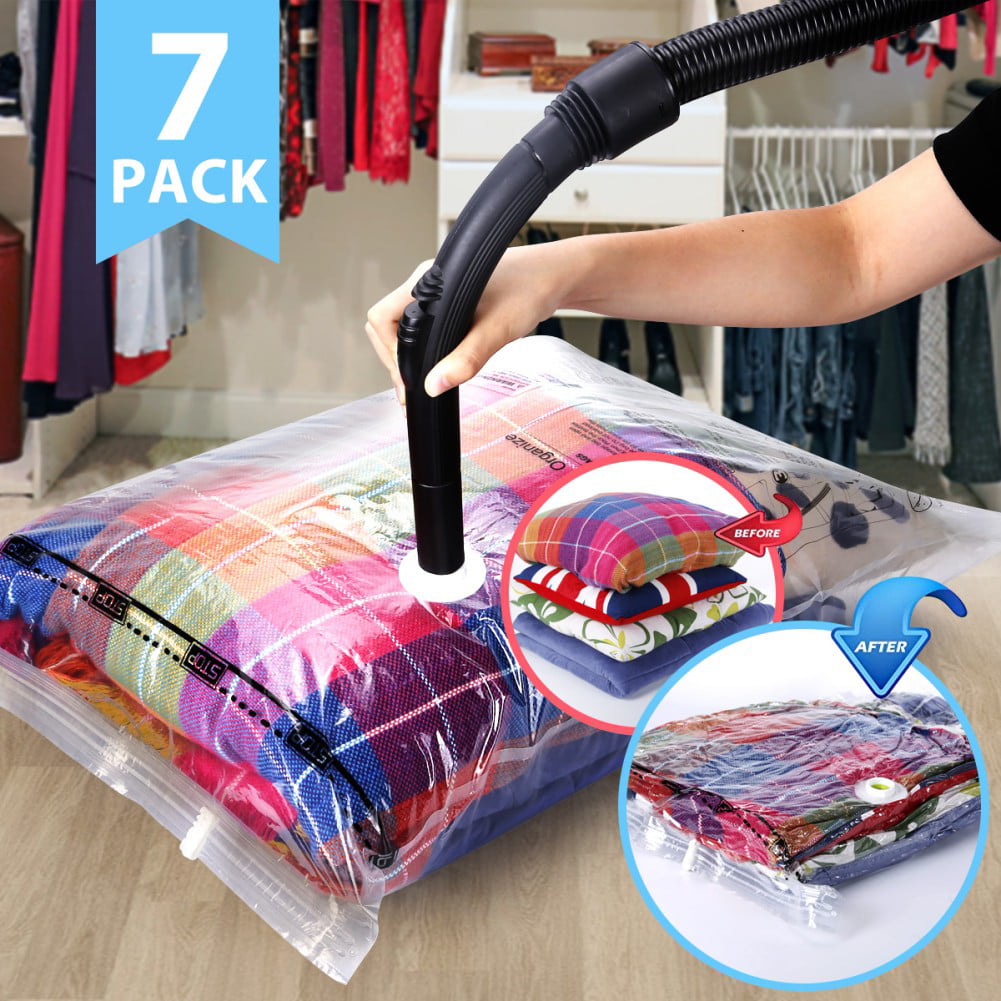 Plastic Vacuum Storage Clothing Travel Space Saver Saving Compression Bags Vacum 