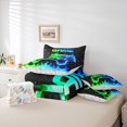 thumbnail image 6 of Erosebridal Green Blue Console 7 Pieces Bedding Comforter Set For Kids Boys,Teens Gamepad Gaming Full Bedding Set For Gamer,Reversible, 6 of 7