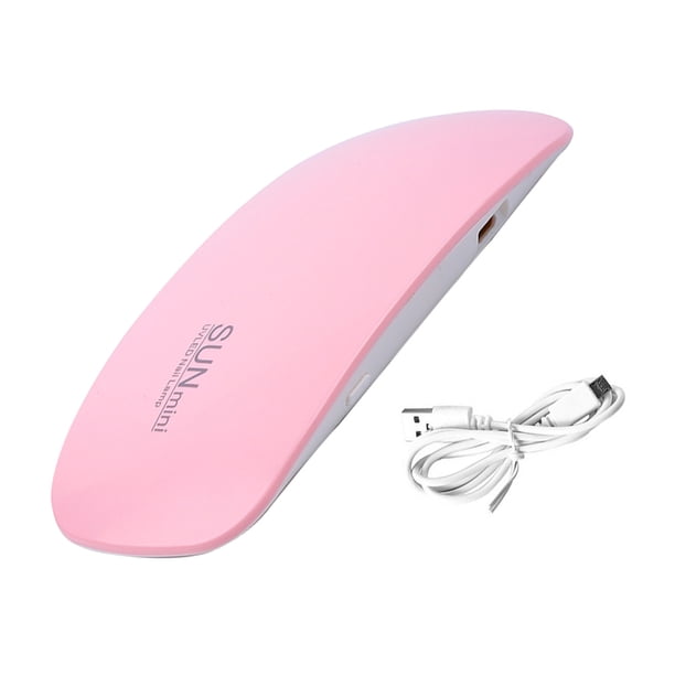 Seitruly Luz de manicura USB LED temporizador lámpara de secado de esmalte de uñas 6W forma de ratón portátil lámpara secadora de uñas Mini lámpara Juegos de manicura Rosado Seitruly CE000891-01