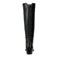 thumbnail image 3 of BAR III Womens Black Stretch Gore Studded Padded Vayla Round Toe Block Heel Zip-Up Riding Boot 7.5 M, 3 of 4