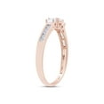 thumbnail image 6 of AFFY White Natural Diamond Three Stone Engagement Ring in 14k Rose Gold (0.88 Cttw) Ring Size : 14, 6 of 9