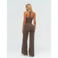 thumbnail image 4 of IDOPIP Two Piece Workout Sets for Women Racerback Compression Contrast Tank Top Matching High Waist Wide Leg Yoga Jogger Tummy Control Bell Bottom Flare Pants Pilates Running Outfits, 4 of 5