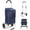 2 Wheels / Blue, variant on SolaceHue Stair Climbing Shopping Cart, 40L Rolling Foldable Utility Cart with Triangular Wheels, Waterproof Removable Bag, Heavy Duty Trolley for Groceries Apartment Laundry (Blue-6 Wheels)