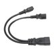 thumbnail image 5 of Cable Dual IEC320 C14 A Doble C15 Macho A Hembra, Cable Bifurcador De Potencia Seguro Para Lámpara De Escritorio, Impresora, Proyector, 100-250V, 12,6 Pulgadas, 5 of 7