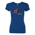 thumbnail image 2 of Wild Bobby, Loved John 3:16 Inspirational/Christian Women Slim Fit Junior Tee, Royal, Large, 2 of 6