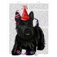 thumbnail image 2 of Fab Funky 26x32 White Modern Wood Framed Museum Art Print Titled - Scottish Terrier and Party Hat, 2 of 4