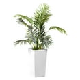 thumbnail image 3 of Anvazise 2Pcs Tall Planters, Resin Flower Pot for Outdoor Indoor Plants, Outdoor Planter for Front Porch Door Balcony Deck, with Visual Water Level, Dual Buckle, Tray, 21.7", 3 of 13