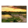 thumbnail image 2 of Trademark Fine Art "The Old Bridge Over Hook Pond" Canvas Wall Art by Thomas Moran, 2 of 3