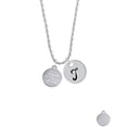 thumbnail image 2 of Delight Jewelry Stainless Steel Disc Angels Wear Scrubs Silvertone Script Initial Disc - T - Charm Necklace, 20"+3", 2 of 4