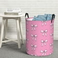 thumbnail image 6 of Goofa Beautiful pink bow Printed Circular Hamper,Laundry Basket with Handles,Storage Baskets Foldable,Large Capacity Laundry Hamper-Small, 6 of 6