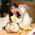 thumbnail image 4 of Juguete de peluche de pato de flores Kawaii, muñeco de ganso blanco grande, regalo de cumpleaños para niños, almohada suave para dormir, 35-55cm, 4 of 4