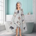 thumbnail image 6 of Boston Terrier Hooded Bath Towel，60"x35" for Ages 3 To 12 Kids, Quick Dry Lightweight Soft Microfiber Hood Beach Towel Cover Up for Kids, 6 of 7